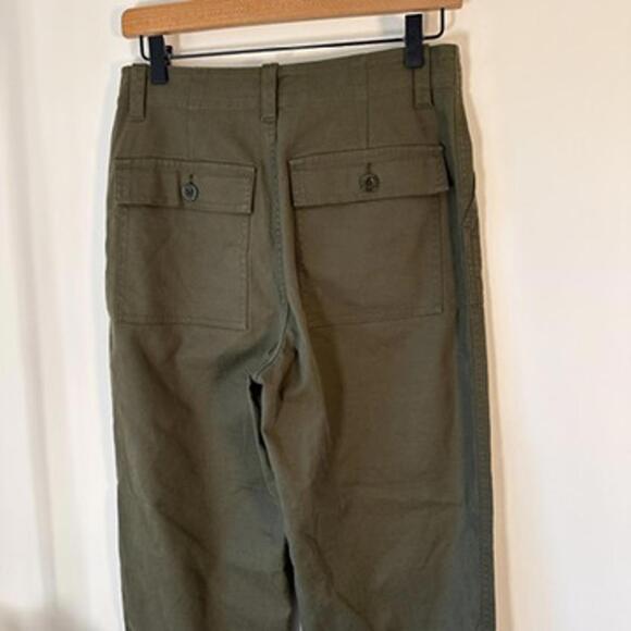 Jenni Kayne Olive Ranger Utility Trouser Pants Size 4 Capsule Minimalist Luxury - Picture 7 of 10